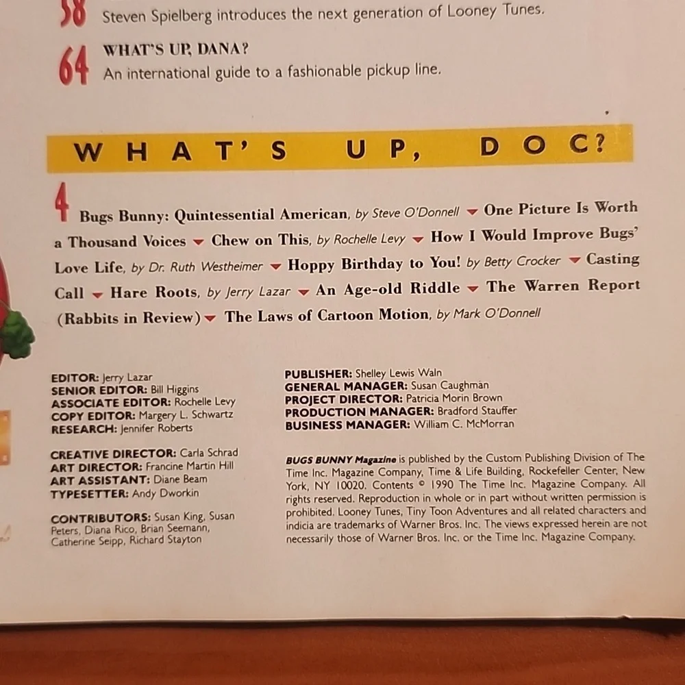 Bugs Bunny 50th Birthday Collector Magazine 1990 w/ Bonus Animation Cell - Picture 6 of 13